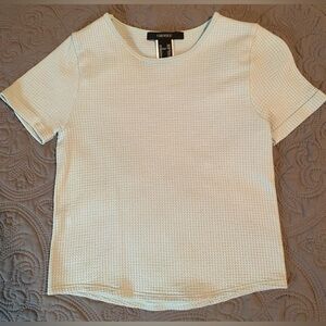 Forever 21 Light Blue/Sage Stretchy Ribbed Shirt